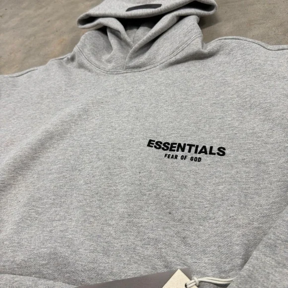 Fear of God Essentials SS22 'Dark Oatmeal' Hoodie Size L - Picture 3 of 7